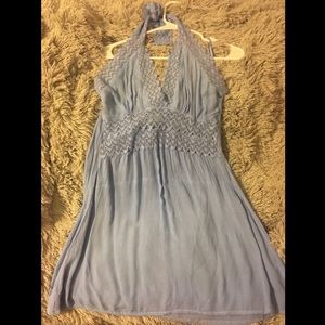 Light purple/blue lace halter beach cover up!